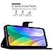 Custodia Compatibile Con Huawei Y6p In Lilla Scuro Fiore - Coperchio Protettivo In Design Floreale Con Chiusura Magnetica, Funzione Stand E Slot Per Carte - Foto miniatura 3