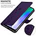 Custodia Compatibile Con Huawei Y6p In Lilla Scuro Fiore - Coperchio Protettivo In Design Floreale Con Chiusura Magnetica, Funzione Stand E Slot Per Carte - Foto miniatura 4