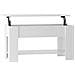 Tavolino Da Salotto Bianco Lucido 101x49x52cm Legno Multistrato - Foto miniatura 1