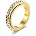 Anello Con Pietre Zirconi Girevoli/anello Antistress Gold - Foto miniatura 1