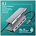 Wonder Dock 8 Hub Usb-c 8 In 1 Adattatore Multiporta Usb 3.0 Usb-c Con Carica Pd Hdmi Lettore Di Schede Sd /tf Et Lan Rj45 Compatibile Con I Dispositivi Usb-c Grigio - Foto miniatura 2