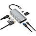 Wonder Dock 8 Hub Usb-c 8 In 1 Adattatore Multiporta Usb 3.0 Usb-c Con Carica Pd Hdmi Lettore Di Schede Sd /tf Et Lan Rj45 Compatibile Con I Dispositivi Usb-c Grigio - Foto miniatura 3