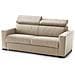 Divano Fisso Alexandra, Divano A 2 Posti, 100% Made In Italy, Sofà Soggiorno, In Tessuto Imbottito, Con Poggiatesta Regolabili E Braccioli Slim, Cm 160x95h85, Beige - Foto miniatura 2