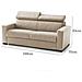 Divano Fisso Alexandra, Divano A 2 Posti, 100% Made In Italy, Sofà Soggiorno, In Tessuto Imbottito, Con Poggiatesta Regolabili E Braccioli Slim, Cm 160x95h85, Beige - Foto miniatura 4