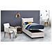 Letto Singolo Carmen, Letto Contenitore Con Rivestimento In Ecopelle, 100% Made In Italy, Apertura Frontale, Con Materasso Cm 90x190 Incluso, Bianco - Foto miniatura 4