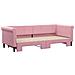 Divano Letto Con Letto Estraibile Rosa 80x200 Cm In Velluto - Foto miniatura 3