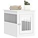 Gabbia Cani Da Arredamento Bianca 55x75x65cm Legno Multistrato - Foto miniatura 3
