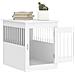Gabbia Cani Da Arredamento Bianca 55x75x65cm Legno Multistrato - Foto miniatura 4