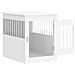 Gabbia Cani Da Arredamento Bianca 55x75x65cm Legno Multistrato - Foto miniatura 5