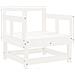 Set Salotto Da Giardino 8 Pz In Legno Massello Di Pino Bianco - Foto miniatura 3