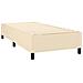 Letto A Molle Con Materasso E Led Crema 90x190 Cm In Tessuto - Foto miniatura 4