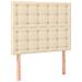 Letto A Molle Con Materasso E Led Crema 90x190 Cm In Tessuto - Foto miniatura 6