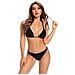 Bikini Shekini Nero Elegante Con Top Regolabile, Taglia M - Foto miniatura 1