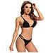 Bikini Shekini Nero Elegante Con Top Regolabile, Taglia M - Foto miniatura 5