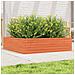 Fioriera Giardino Marrone Cera 90x90x23 cm Legno Massello Pino - Foto miniatura 5