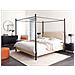 Letto A Baldacchino Bouclé Dannemois 180 X 200 Cm Beige - Foto miniatura 1