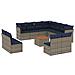 Set Divani Da Giardino 12 Pz Con Cuscini Grigio In Polyrattan - Foto miniatura 2