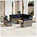 Set Divani Da Giardino 12 Pz Con Cuscini Grigio In Polyrattan - Foto miniatura 1