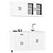 Set Mobili Da Cucina 4 Pz Kalmar Bianchi Legno Multistrato - Foto miniatura 1