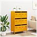 Credenza Giallo Senape 68x39x101,5 Cm In Acciaio - Foto miniatura 3