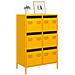 Credenza Giallo Senape 68x39x101,5 Cm In Acciaio - Foto miniatura 1