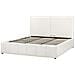 Letto Contenitore Tessuto Castelnavet 180 X 200 Cm Bianco Sporco - Foto miniatura 3