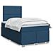 Giroletto a Molle con Materasso Blu 120x190 cm in Tessuto - Foto miniatura 2