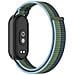 Cinturino In Nylon Per Xiaomi 10/9/8 (versione Standard) Con Connettore In Metallo Green+blue - Foto miniatura 4