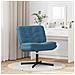 Poltrona Relax con Base Girevole Blu 63 x 75 x 76 cm Velluto - Foto miniatura 3