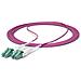 Cavo in fibra ottica multimodale da 40m LC a LC (UPC) OM4 Viola Erica, 50/125 µm, 40G / 100G, LOMMF /VCSEL, cavo in fibra Uniboot, certificato OFNR Riser - Foto miniatura 3