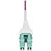 Cavo in fibra ottica multimodale da 40m LC a LC (UPC) OM4 Viola Erica, 50/125 µm, 40G / 100G, LOMMF /VCSEL, cavo in fibra Uniboot, certificato OFNR Riser - Foto miniatura 4