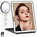 Specchio Per Trucco A Led - Specchio Da Tavolo Con Luce, Portatile E Pieghevole Black - Foto miniatura 3