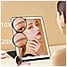 Specchio Per Trucco A Led - Specchio Da Tavolo Con Luce, Portatile E Pieghevole Black - Foto miniatura 7