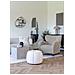 Pouf Paisley Teddy Bianco Panna — Ø48×38 Cm, Hn1259 - Foto miniatura 4