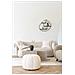 Pouf Paisley Teddy Bianco Panna — Ø48×38 Cm, Hn1259 - Foto miniatura 5