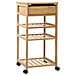 Carrello da Cucina con Ruote Naturale 37 x 36 x 80 cm Bambù - Foto miniatura 6