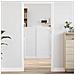 Porte Swing 2 pcs Bianco Legno Massello di Pino - Foto miniatura 2