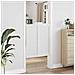 Porte Swing 2 pcs Bianco Legno Massello di Pino - Foto miniatura 3