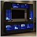 Set di Mobiletto da TV a Parete con led 6 pcs Rovere Nero - Foto miniatura 5