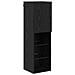 Set di Mobiletto da TV a Parete con led 6 pcs Rovere Nero - Foto miniatura 6