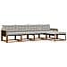 Set di divani da esterno 5 pcs Naturale e Grigio Chiaro - Foto miniatura 1