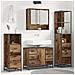 Set di mobili per il bagno con cassetto 4 pcs Legno vecchio - Foto miniatura 2