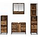 Set di mobili per il bagno con cassetto 4 pcs Legno vecchio - Foto miniatura 9