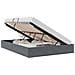 Letto con Contenitore Grigio Scuro 153 x 203 cm Velluto - Foto miniatura 3