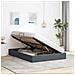 Letto con Contenitore Grigio Scuro 153 x 203 cm Velluto - Foto miniatura 4