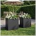 Vaso da giardino 2 pz Nero 50 x 30 x 40 cm - Foto miniatura 2