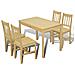 Tavolo Con 4 Sedie In Legno Naturale - Foto miniatura 5