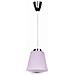 Lampadario Led 7w Campana In Plastica Viola E Acciaio Cromato Luce Naturale 4000k Vt-1036 8504 - Foto miniatura 1