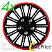 Copricerchi Auto Universali 14 Pollici C-118 Black Red 31200 - Foto miniatura 1