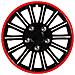 Copricerchi Auto Universali 14 Pollici C-118 Black Red 31200 - Foto miniatura 4